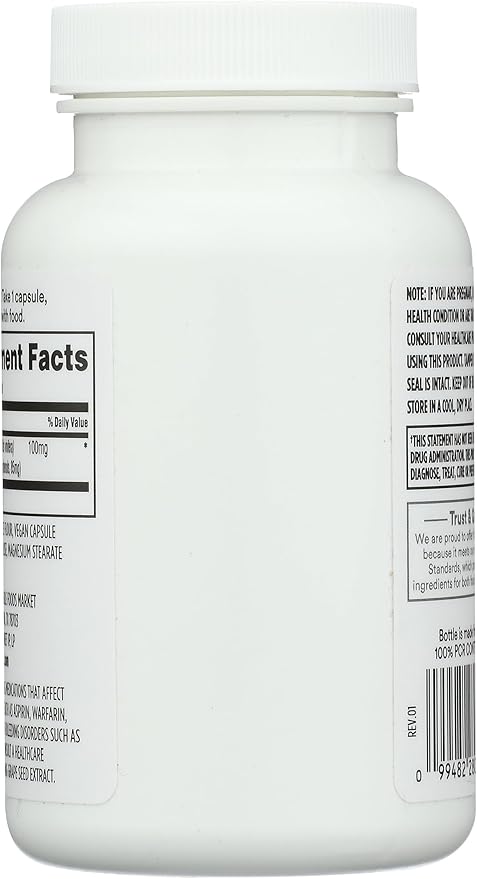 Whole Foods Market, Grapeseed Extract 100mg, 120 CT