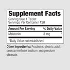 PureFormulas - Melatonin 3 mg - Supports Circadian Rhythms, Restful Sleep, and Relaxation - Pure Melatonin 300 mcg Antioxidant Soy-Free, Dairy-Free - 120 Tablets