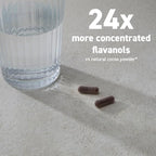 CocoaVia Cocoa Flavanols 500mg – Heart & Brain Support Supplement, High Flavanol Cocoa, Blood Circulation & Memory Booster, Nitric Oxide, Energy & Oxygen Boost, Vegan, Gluten-Free, 60 Capsules