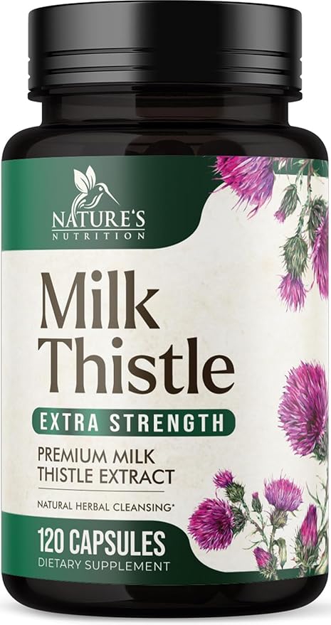 Milk Thistle Extract - Liver Cleanse Detox & Repair Formula - Natural Milk Thistle with Silymarin Marianum & Dandelion Extract - Natural Herbal Liver Health Supplement - Made in USA - 120 Capsules
