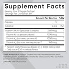 Sports Research Vitamin K Multi-Spectrum - Three Types of Vitamin K: K1, K2 MK-4 & K2 MK-7 - Vegan Friendly, Plantgel Capsule - 60 softgels