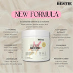 Sleepy Bestie Mocktail for Women & Men - Magnesium Citrate & Glycinate Powder for Sleep, Calm Support Supplement with L-Theanine & Tart Cherry Extract, Gluten Free - 2.96 oz