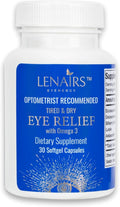 Tired & Dry Eye Relief: Digital Screens Eye Strain from with Omega 3, EPA & DHA, Bilberry, Lutein, Astaxanthin, Essential Nutrients for Eye Health, Gluten Free