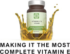 Unique Vegan Formula with All 8 Tocopherols and Tocotrienols Vitamin E – Contains no PAH’s, Heavy Metals, Contaminants or Preservatives - Certified Sustainable - Hair, Scars and Skin (60)