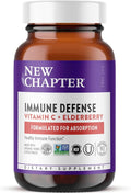 New Chapter® Vitamin C Immune Defense Supplement + Elderberry – Excellent Source of Vitamin C, One Daily Tablet for Healthy Immune Support, Made with Organic Herbs, Non-GMO, Gluten Free, 90 ct