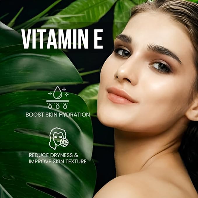 Divya Himalayan Herbs & Seeds 100% Natural Vitamin E Supplement Capsules 600mg (D-Alpha-Tocopherol) Supplement Promotes Skin Health & Nails Health for Women Men Girls - 60 Capsules