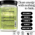 NAKED Watermelon Energy - Clean Pre Workout Supplement for Men and Women, NSF Certified, Vegan Friendly, No Added Sweeteners, Colors Or Flavors - 30 Servings
