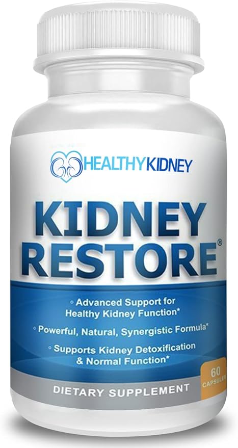 Kidney Restore Organic Sodium Bicarbonate Alkaline Supplement 1LB Cleanse 60 Caps Bundle – Supports Kidney Health, Neutralizes Stomach Acid, Alkaline Superfoods, Immune Support, Antacid & Vitamins f