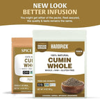 HANDPICK Cumin Seeds (397g/14oz) Non GMO, Gluten Free, 100% Raw, Sourced from India, Excellent Flavor, Aromatic, For Tempering, Spice Blends and Seasonings, Packed in Resealable Ziplock Pouch