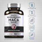 Piping Rock Maca Root Capsules | 150 Powder Pills | for Women and Men | Red, Yellow, and Black | Non-GMO, Gluten Free Supplement
