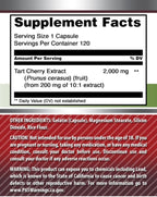 Amazing Formulas Tart Cherry 10:1 Extract Supplement | 2000 Mg per Serving | Capsules | Non-GMO | Gluten-Free | Made in USA (1 Pack | 120 Count)