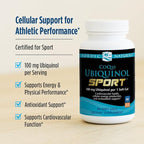 Nordic Naturals Nordic CoQ10 Ubiquinol Sport - 60 Mini Soft Gels - 100 mg Ubiquinol - Heart Health, Physical Performance, Cellular Energy Production - Non-GMO - 60 Servings