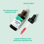 Vimergy USDA Organic Liquid Vitamin B12 Supplement 2500 mcg, Methylcobalamin & Adenosylcobalamin Fast-Absorbing Energy Support, Vegan, Non-GMO B12 Vitamins for Women & Men 30 Serving (30 mL)