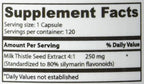 Superior Labs Milk Thistle NonGMO - 80% Silymarin Flavonoids - Powerful Formula for Healthy Liver, Kidney, Detox and Function, Energy - 250mg 4:1 Extract Yielding 1,000mg, 120 Vegetable Caps