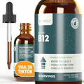 Active B-12 Liquid B12 Supplement, Supports Energy and a Healthy Nervous System - Convenient Liquid Dropper Absorbs Fast & Tastes Great