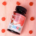 LIVS Beauty Plus Gummy Vitamins - Biotin Gummies for Hair, Skin and Nails | Natural, Gluten-Free, Non-GMO Beauty Supplement with Vitamins A, C, E, B12, D2, Zinc & More - Cream Soda Flavor - 120 Ct