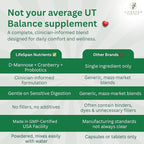 D Mannose with Cranberry and Probiotics Powder Supports Urinary Tract and Bladder Health Easy Mix Drink Vegan Gluten Free 30 Servings