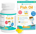Kids' Fish Oil – 272mg Omega-3 DHA & EPA for Brain, Vision & Immune Support – Orange Flavor Fish-Shaped Soft Gels – 60 Servings