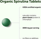 Micro Ingredients Organic Spirulina Supplement, 720 Tablets (4 Month Supply), No Filler & Non-GMO, Rich in Vegan Protein, Vitamins & Prebiotics, Premium Spirulina Pills