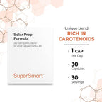 Supersmart Solar Prep Formula (Advanced Formula) - with Beta Carotene, Biotin - Skin Supplement | Gluten Free & Vegetarian Friendly - 30 Capsules