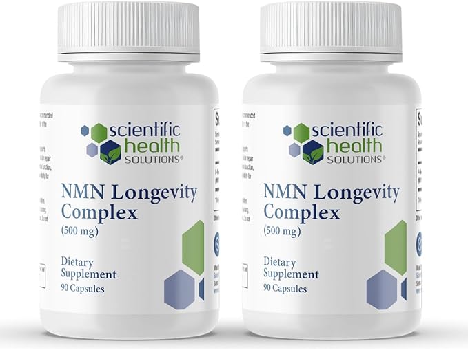 NMN Longevity Complex – Clinically Formulated NMN for NAD⁺ Production, Cellular Energy & Cognitive Vitality – Supports Mitochondrial Function & Healthy Aging – 500mg (2-Pack)