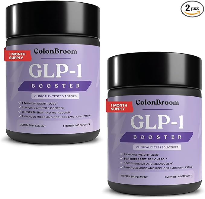 ColonBroom GLP-1 Weight Management Supplement for Women & Men - GLP1 Supports Gut Health, Metabolic Wellness & Appetite Regulation - Vegan, Gluten-Free Diet Capsules | 120 Count