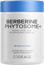 Codeage Berberine Phytosome Supplement - Berberine HCL, Alpha Lipoic Acid, Phospholipid Complex - 2-Month Supply - Berberine HCL - Berberine Hydrochloride - Gluten-Free, Non-GMO - 60 Capsules