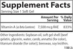 Carlson Laboratories Super Beta Carotene-25,000 IU (7,500 mcg RAE) 50 Softgel