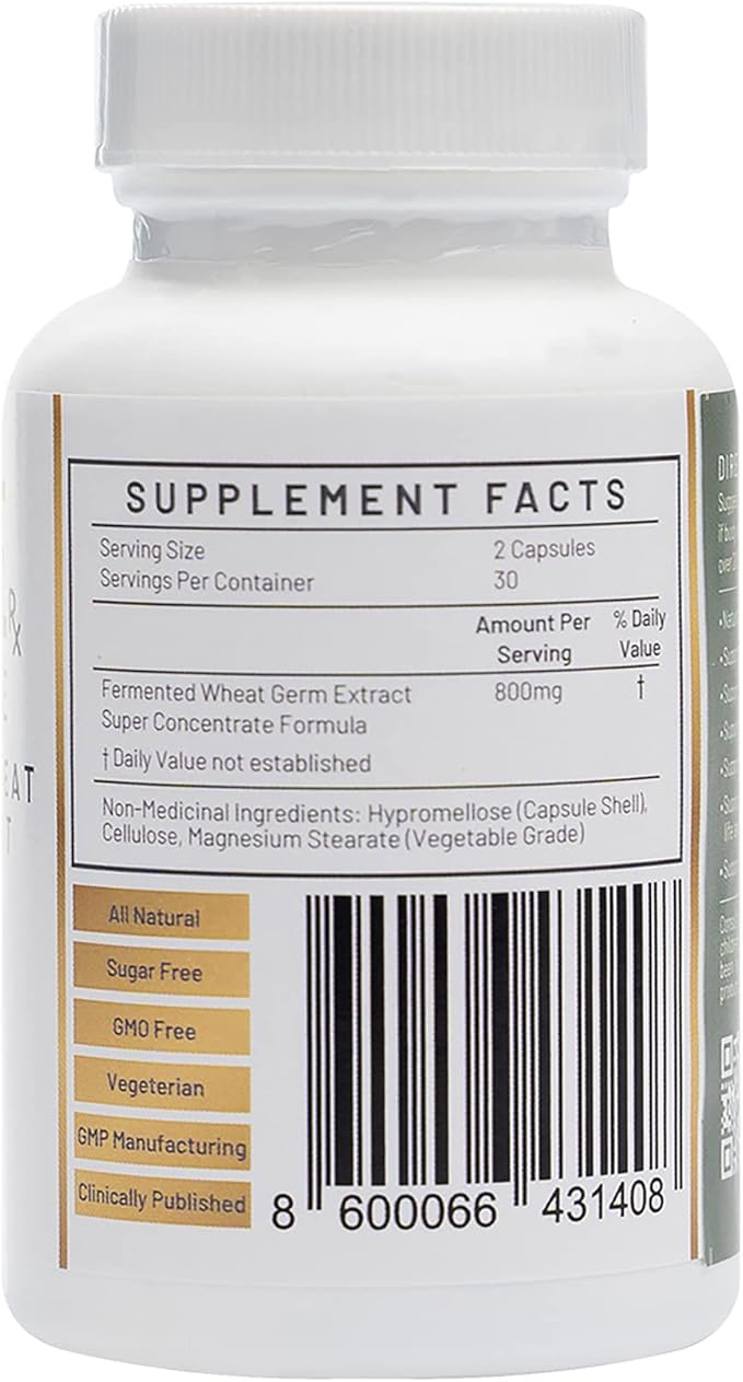 Spermidine Longevity and Cellular Health - Fermented Wheat Germ Extract, Autophagy Inducer, Holistic, Non-GMO, Gluten-Free, Sugar-Free, Vegan, Antioxidant, Natural, 240 Capsules (4 Bottles)