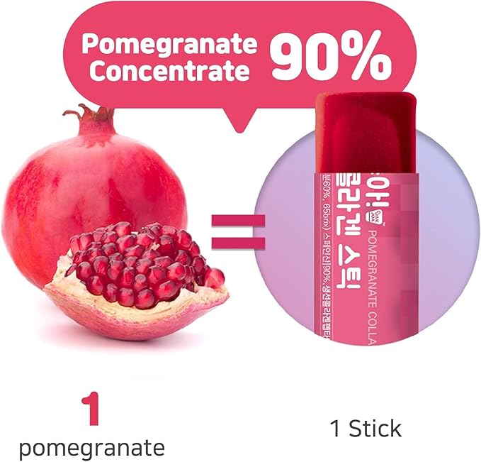Pomegranate Collagen Jelly Stick 20g * 15 Stick 1,600mg Low Molecular Fish Collagen