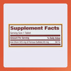 Rugby Ferrous Sulfate 325mg Tablets - Iron Supplement for Women and Men - 100 Count (3 Pack)