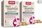 Jarrow Formulas Fem-Dophilus Advanced Vaginal & Digestive Probiotics 10 Billion CFU, for Vaginal, Urinary Tract, Digestive & Immune Support, 30 Capsules (Pack of 2)