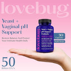 LOVEBUG Probiotics for Women with Pancran® – Multi-Strain Probiotic Supporting UTI, BV, Odor & PH Balance - Vaginal Probiotics for Womens Intimate Flora & Digestive Health - 30 Capsules