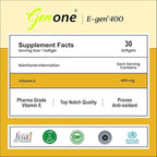 genone E-Gen 400 Vitamin E Capsule for Glowing Face, Skin and Hair Nutrition (30 Capsules)
