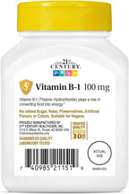 21st Century B-1 Tablets, 100 Mg, 110 Count