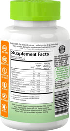 Wellvites Sugar Free Kids Immune Daily Gummy Vitamins - Vegan, Non-GMO - Vitamin C Gummies for Kids Immune Support, No Artificial Sweeteners, Gluten-Free, Gelatin-Free, 60 Count (30 Day Supply)