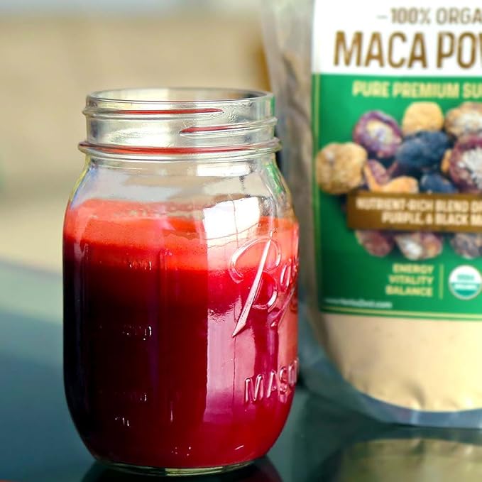 HerbaZest Maca Powder Organic – 1 LB – USDA Certified, Vegan & Gluten Free Superfood – Perfect for Smoothies, Juices, Baking, Yogurt & Cereal