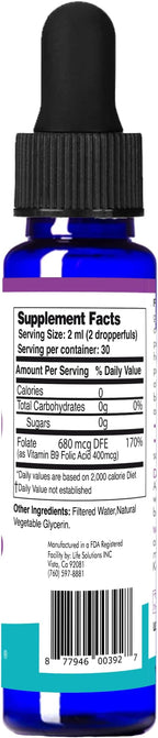 Life Solutions Liquid Vitamin B9 Dropper 2 oz
