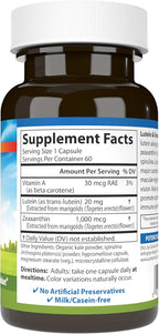 Carlson - Lutein & Greens, 20 mg, Vision Support & Eye Function, Antioxidant, 60 Vegetarian Capsules