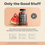 TruHeight Growth Gummies (Watermelon) Tall Nutrition for Natural Growth Supplement for Kids & Teens - Vitamin D, K, Calcium & Ashwagandha, Bone Strength Vitamins D3 K2, Picky Eater, Taller Ages 5+