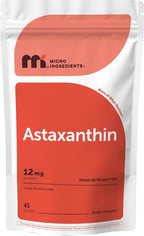Micro Ingredients Astaxanthin 12mg with MCT Oil, 45 Softgels | Premium Astaxanthin Antioxidant Supplements* | Fresh Microalgae Source | Triple Strength, Non-GMO, Gluten Free, No Soy