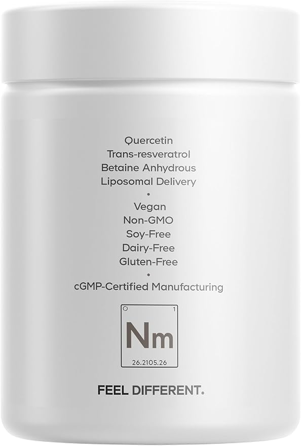 Codeage Liposomal NMN Platinum - 500 mg NMN Supplement, Nicotinamide Mononucleotide, NAD Precursor - Quercetin, Resveratrol, Betaine TMG, Vitamin B2 Riboflavin & Vitamin B12 - Non-GMO - 90 Capsules