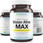 Holistic Health Labs Vision Alive Max with 8 Natural Ingredients Lutemax® 2020, Bilberries, Blueberries, c3g from Black Currant, Maqui Berry, Saffron, and Astaxanthin (30 Count (Pack of 1))