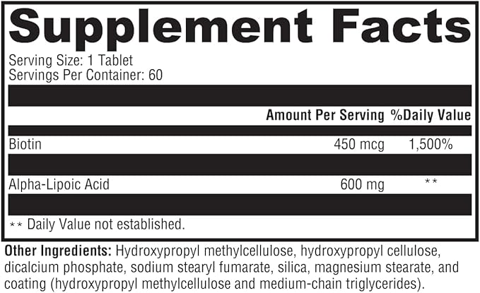 XYMOGEN ALAmax CR - Alpha Lipoic Acid 600mg Tablets - ALA Supplement with Biotin - Support Healthy Antioxidant Activity & Glutathione Levels for Natural Detox (60 Tablets)