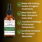 MagMushroom Cordyceps Mushroom Extract Liquid Tincture, Daily Supplement, Double Extracted for Maximum Potency, 2 Fl. oz., 60 Daily
