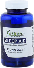 Sleep Aid - All-Natural Relaxation Support with Valerian Root, Chamomile, Passion Flower & More, Allergen-Free, 90 Vegan Capsules