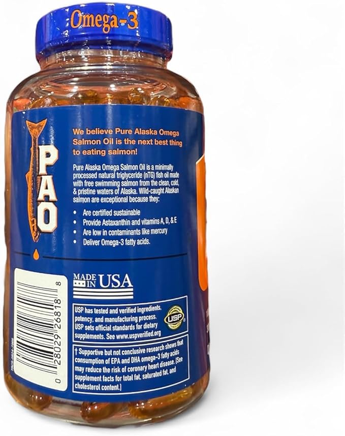 Omega3 Extra Virgin Wild Pure Alaskan's Salmon Oil, 420 Total Softgels, 1000mg, Omega-3 Supplement with DHA & EPA; 2 Packs; Updated Packaging