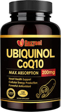Ubiquinol CoQ10-200mg-Softgels with Vitamin E & Omega 3, High Absorption Coenzyme Q10 Support Heart Health & Energy-Production Powerful-Antioxidant, 120 Counts