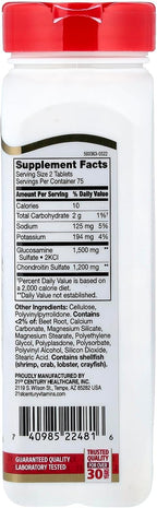 21St Century Triple Strength Glucosamine and Chondroitin - 150 Tablets