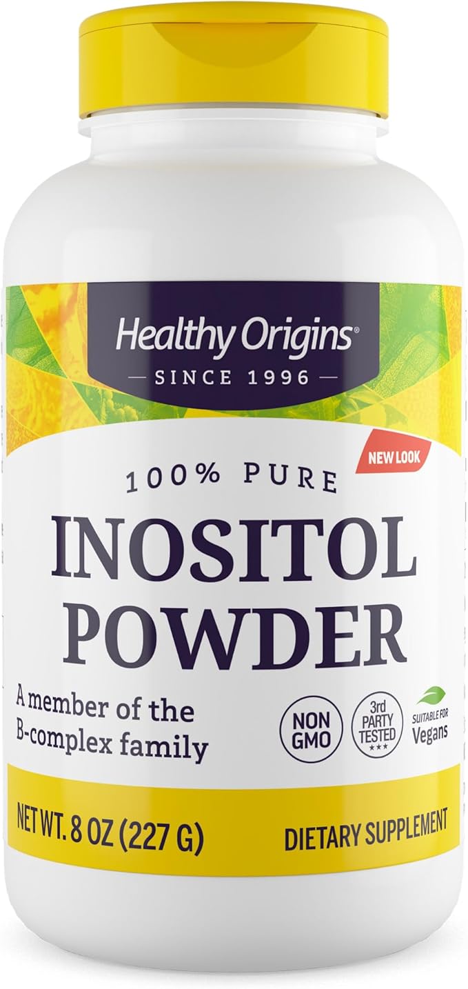 Healthy Origins Inositol Powder, 227 g - for Skin, Hair & Nail Health - Vitamin B8 Powder Supplement - Part of The B Complex Family - Vegan, Non-GMO & Gluten-Free Supplement - 8 Oz